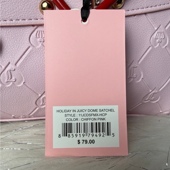 Sold 💔 Juicy Couture Light Pink Satchel with Heart and dog Charms - Picture 12 of 16